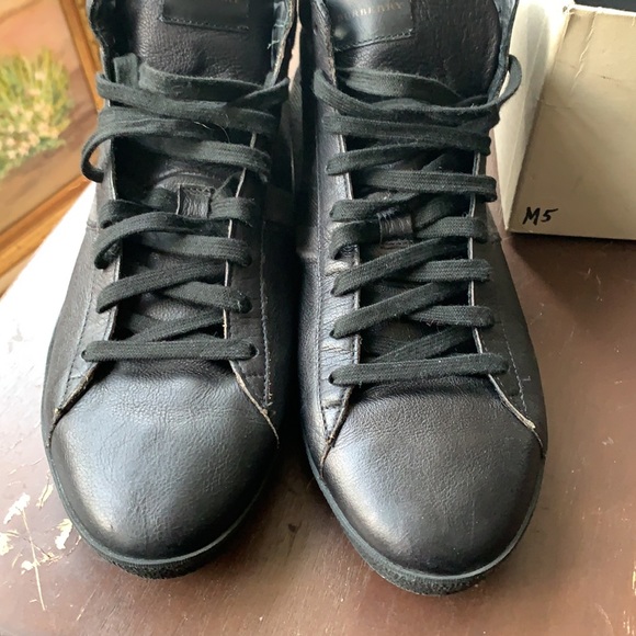 MENS BURBERRY HIGH TOP VINTAGE BLK SIZE 11 - Picture 5 of 6